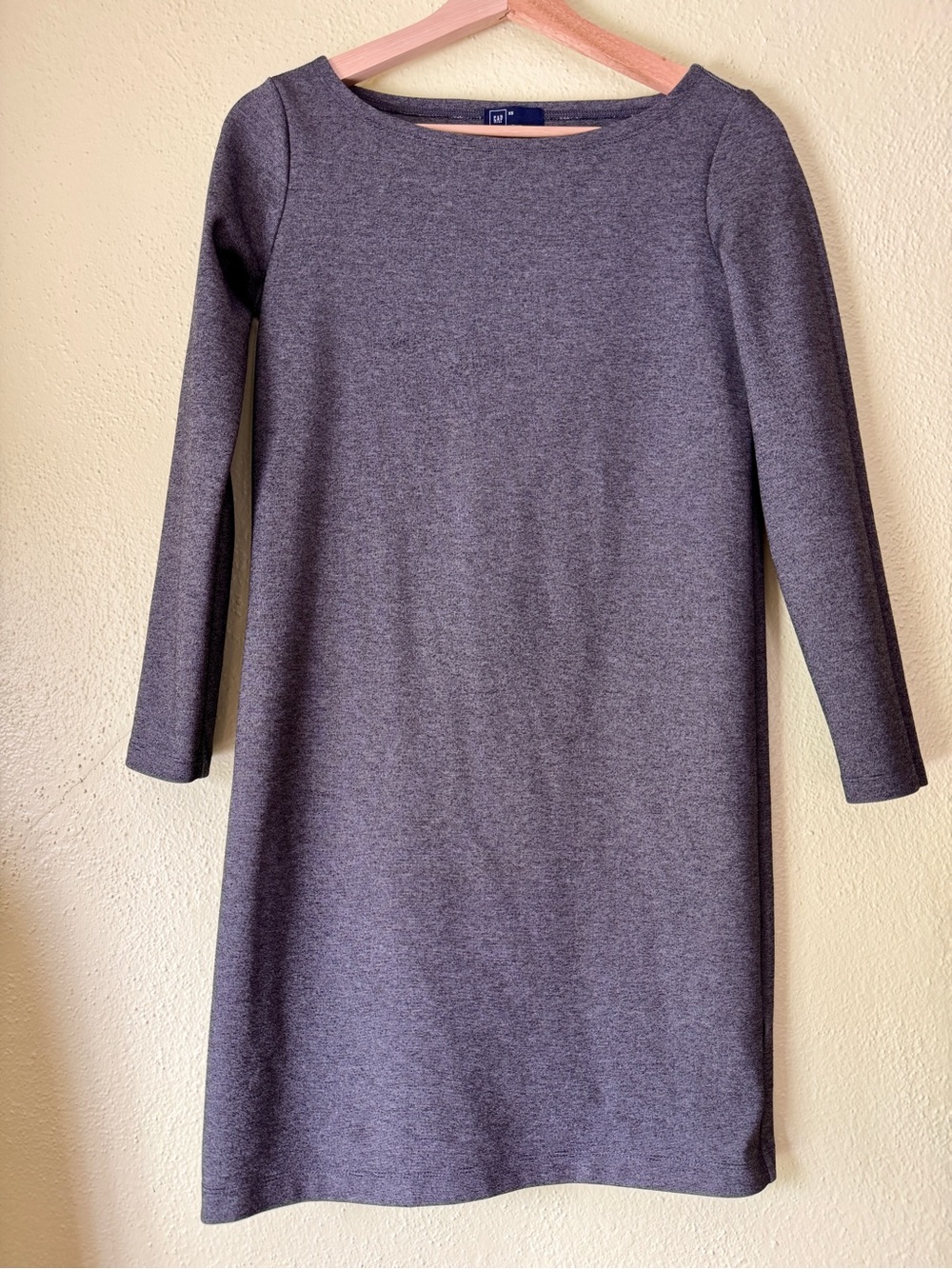 GAP Heather Gray Long-Sleeve Shift Dress